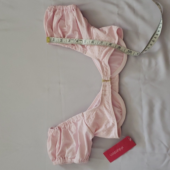 Xhilaration Light Pink w/ Sleeves Bikini Top Woman Size XS 00 - Picture 4 of 5